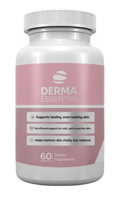 Derma Essential Supplement Bottle front view